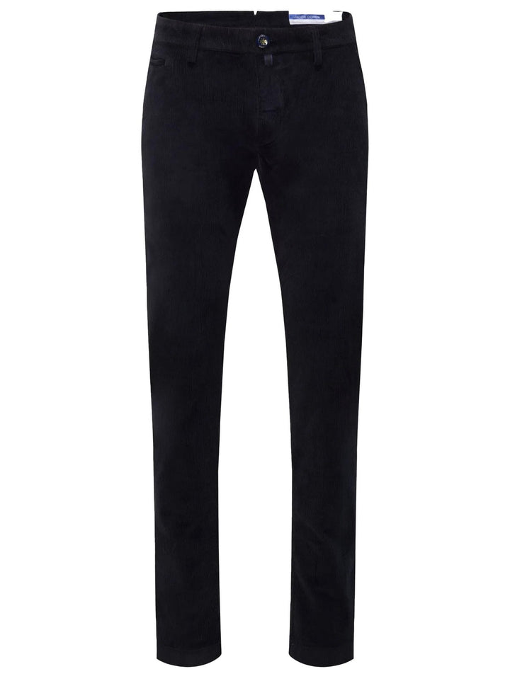 Jacob Cohen BOBBY slimfit Broek corduroy-78% katoen<br />20% Modal<br />2% Spandex-HEREN BROEKEN-Zwart