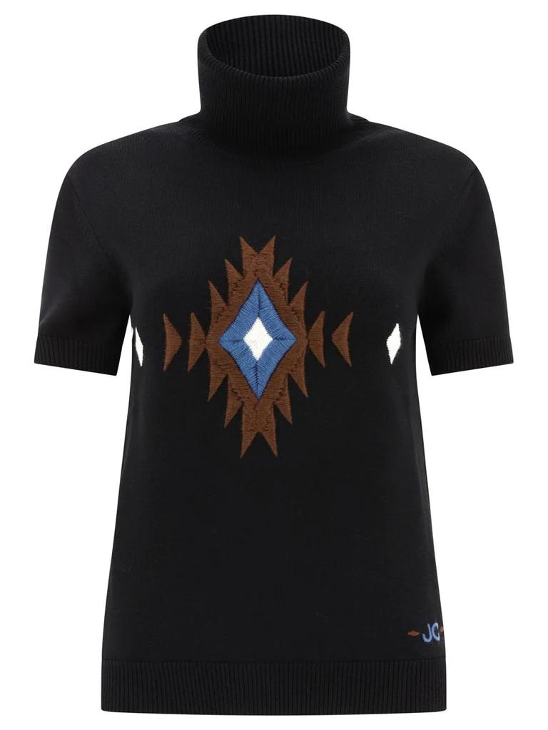 Jacob Cohën coltrui-100% wol-DAMES TRUIEN & VESTEN-Zwart