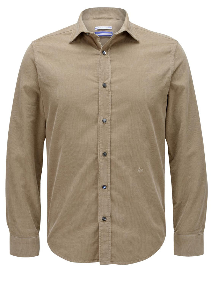 Jacob Cohen corduroy overhemd-100% katoen-HEREN SHIRTS-Bruin