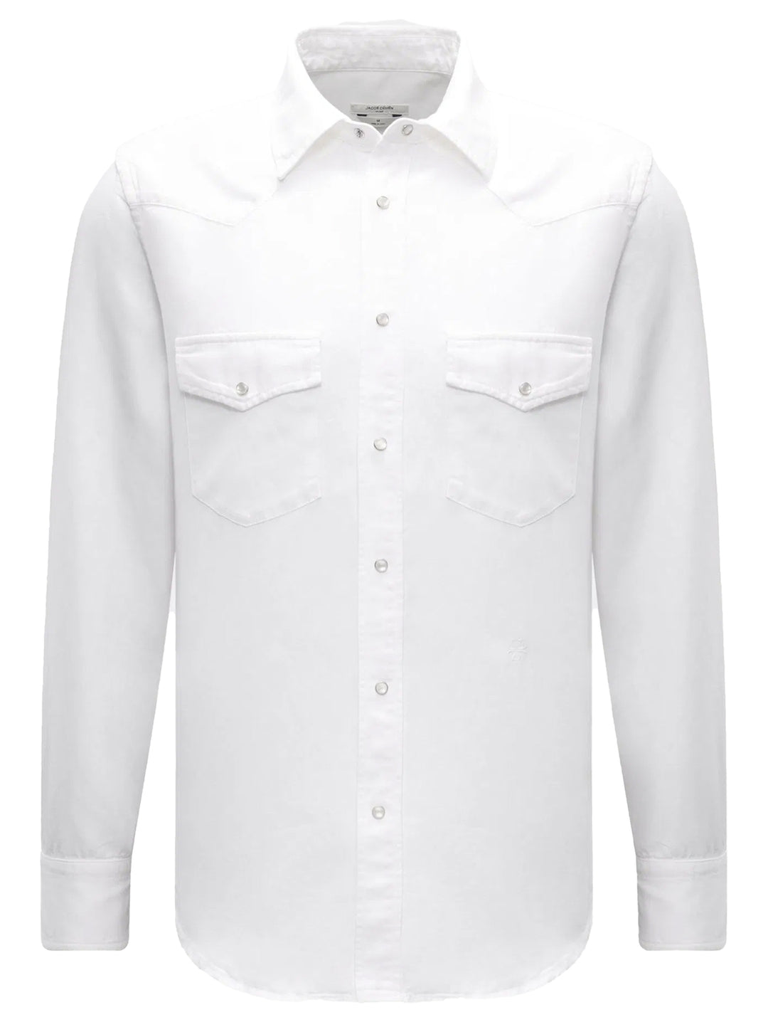 Jacob Cohën Denim Shirt – Wit-62% katoen, 19% lycra, 19% linnen-HEREN SHIRTS-Wit