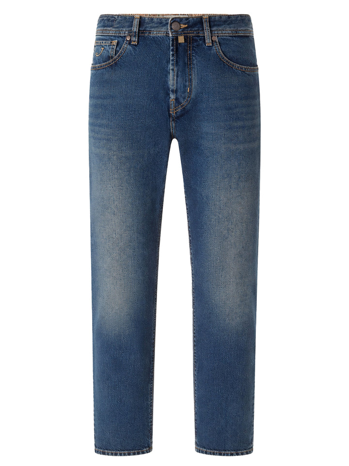 Jacob Cohën Edo Jeans – Blauw-100% katoen-HEREN BROEKEN-Blauw