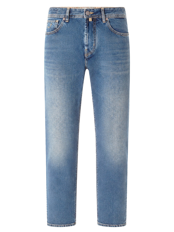 Jacob Cohën Edo Jeans – Blauw-100% katoen-HEREN BROEKEN-Blauw