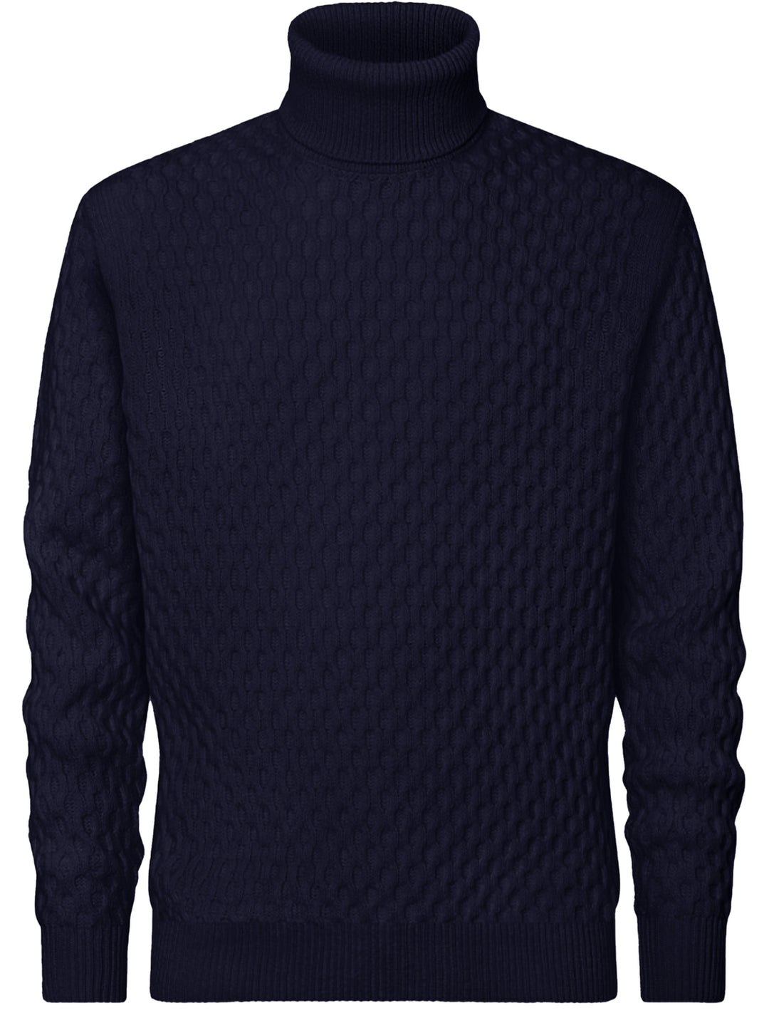 Jacob Cohen gebreide wollen coltrui-100% wol-HEREN TRUIEN & VESTEN-Blauw