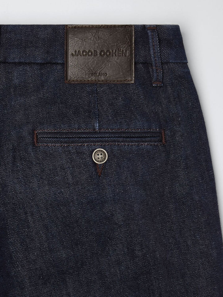 Jacob Cohen Inez katoen-lyocell jeans-79% katoen, 20% lyocell, 1% spandex-DAMES BROEKEN-Blauw