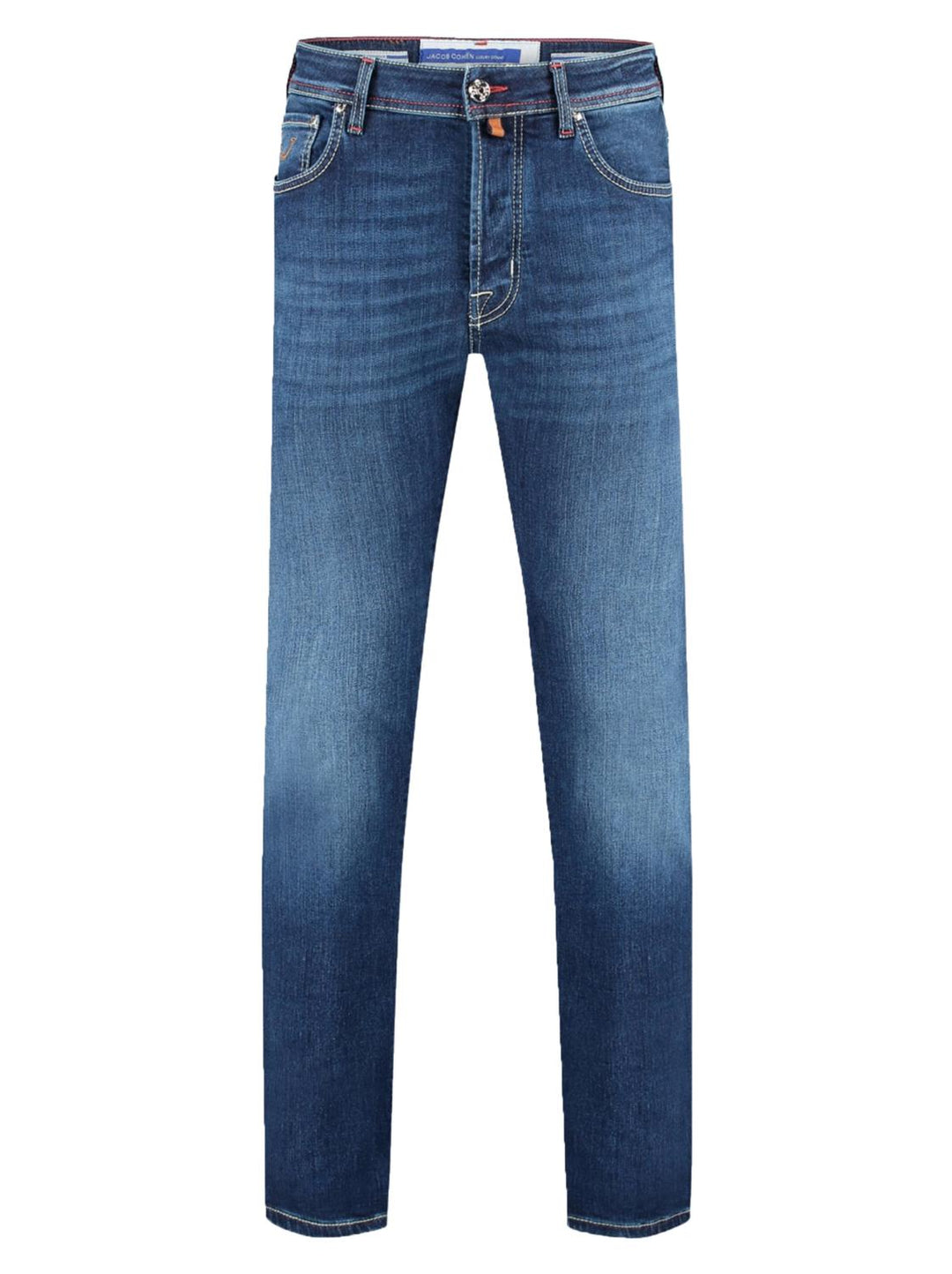 Jacob Cohen jeans EDUARD-92% katoen, 6% elastomultiester, 3% elasthaan-HEREN BROEKEN-Blauw