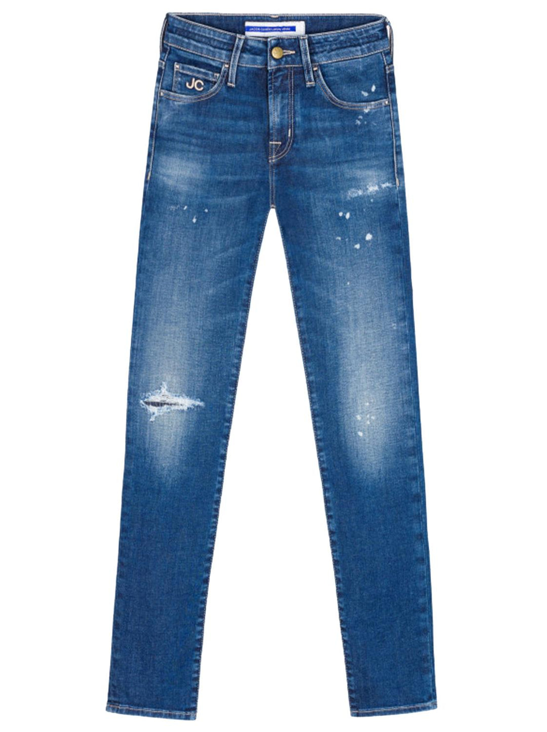 Jacob Cöhen jeans KIMBERLEY-92% katoen, 6% elastomultiester, 2% elasthaan-DAMES BROEKEN-Blauw