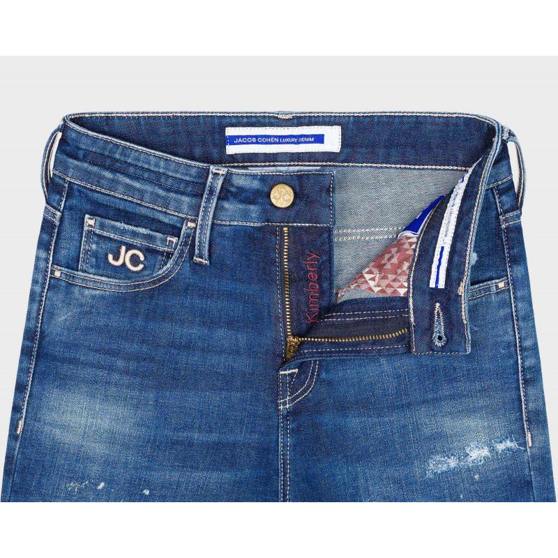 Jacob Cöhen jeans KIMBERLEY-92% katoen, 6% elastomultiester, 2% elasthaan-DAMES BROEKEN-Blauw