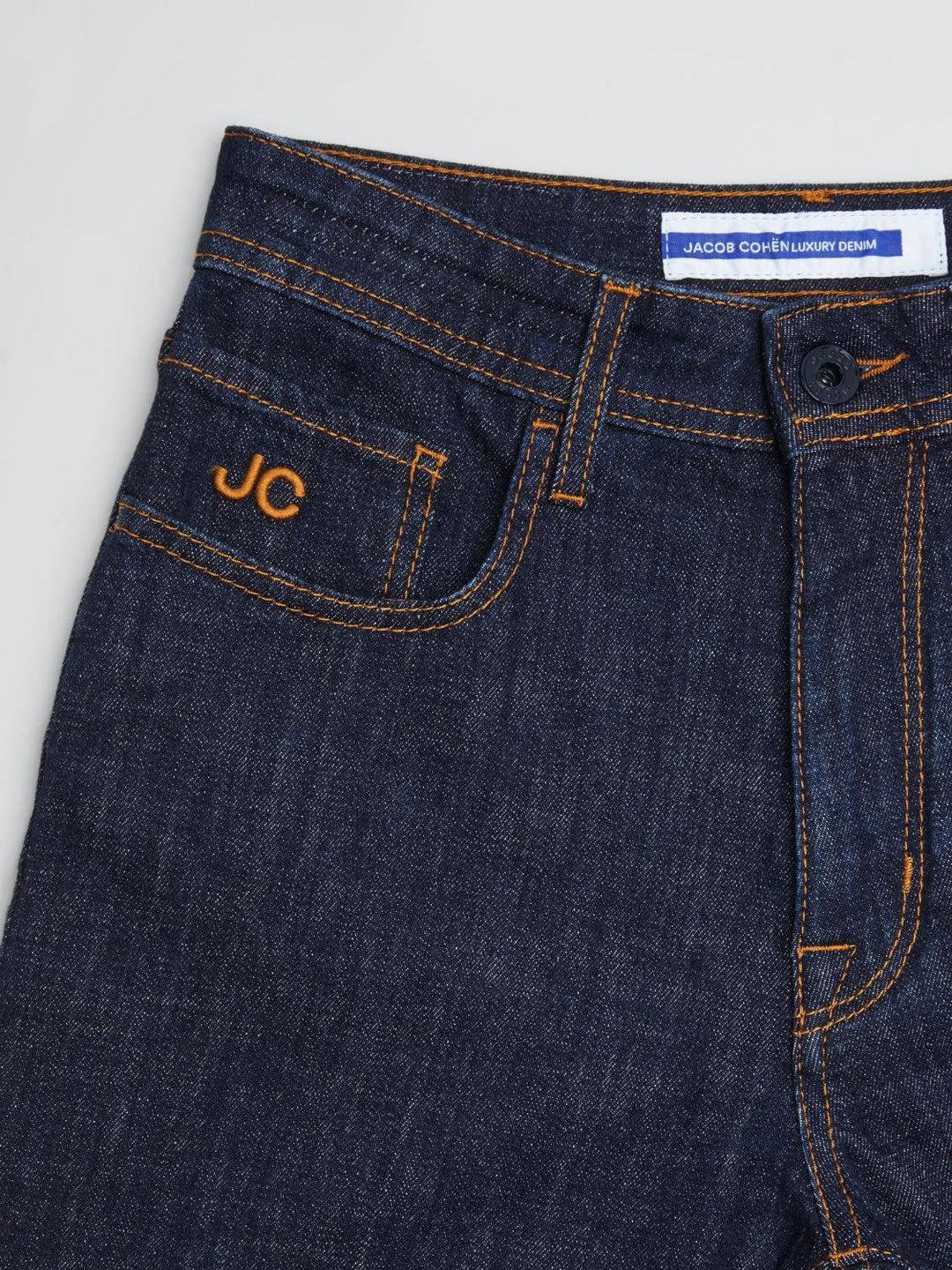 Jacob Cohen KATE straight fit-98% katoen, 2% elasthaan-DAMES BROEKEN-Blauw