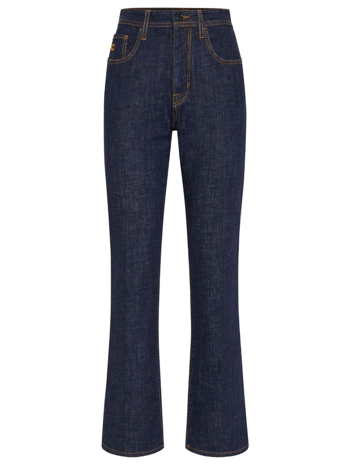 Jacob Cohen KATE straight fit-98% katoen, 2% elasthaan-DAMES BROEKEN-Blauw