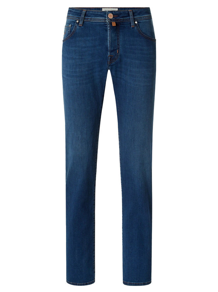 Jacob Cohën Nick Jeans – Blauw-81% katoen, 11% lyocell, 6% elastomultiester, 2% elasthaan-HEREN BROEKEN-Blauw