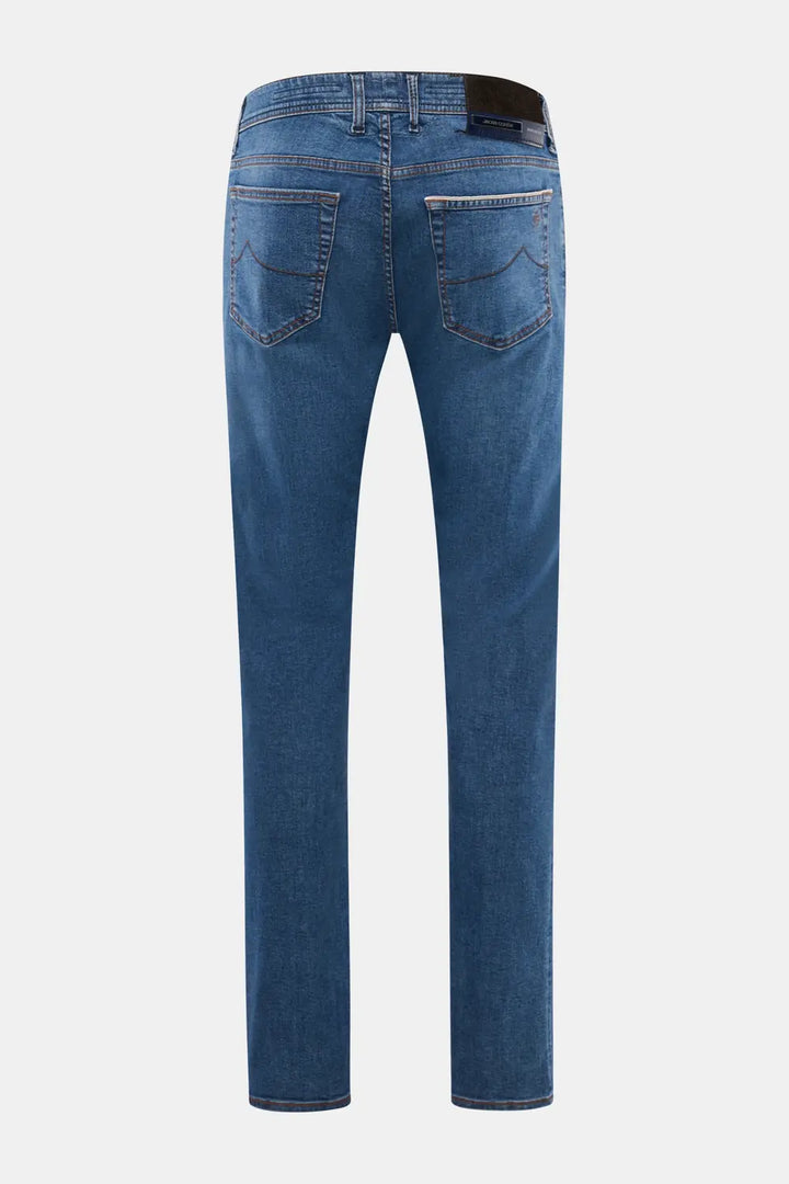 Jacob Cohën Nick LTD Jeans – Blauw-92% katoen, 6% elastomultiester, 1% elastaan-HEREN BROEKEN-Blauw