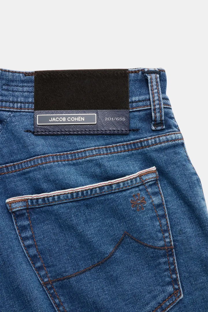 Jacob Cohën Nick LTD Jeans – Blauw-92% katoen, 6% elastomultiester, 1% elastaan-HEREN BROEKEN-Blauw