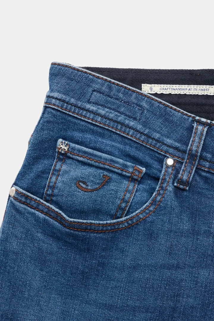 Jacob Cohën Nick LTD Jeans – Blauw-92% katoen, 6% elastomultiester, 1% elastaan-HEREN BROEKEN-Blauw