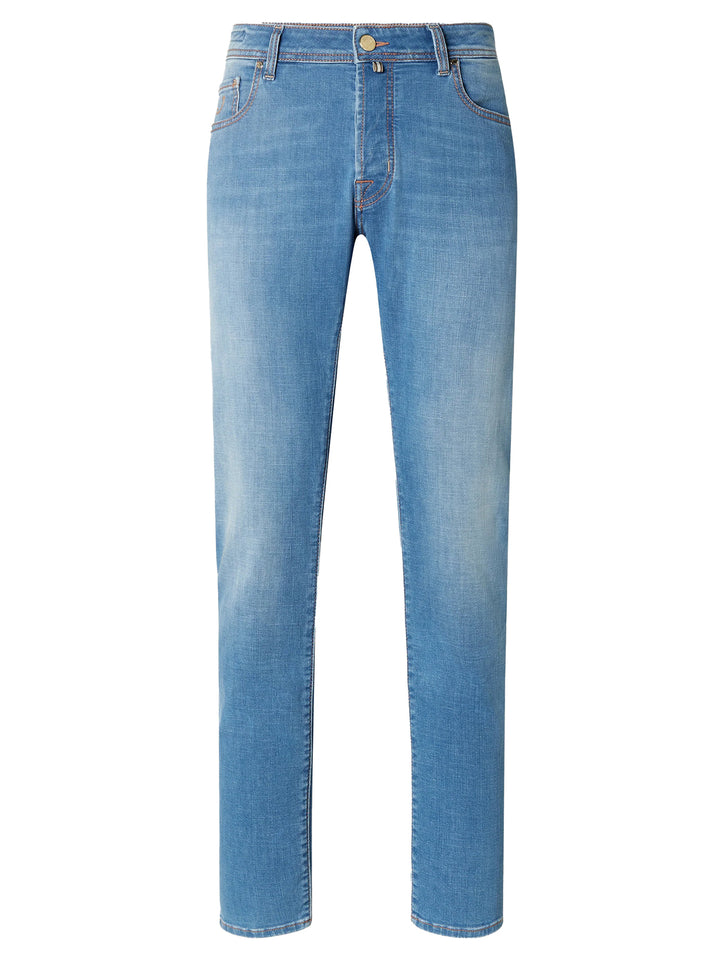 Jacob Cohën Nick Slim Jeans – Blauw-94% katoen, 4% elastisch polyamide, 2% elastaan-HEREN BROEKEN-Blauw