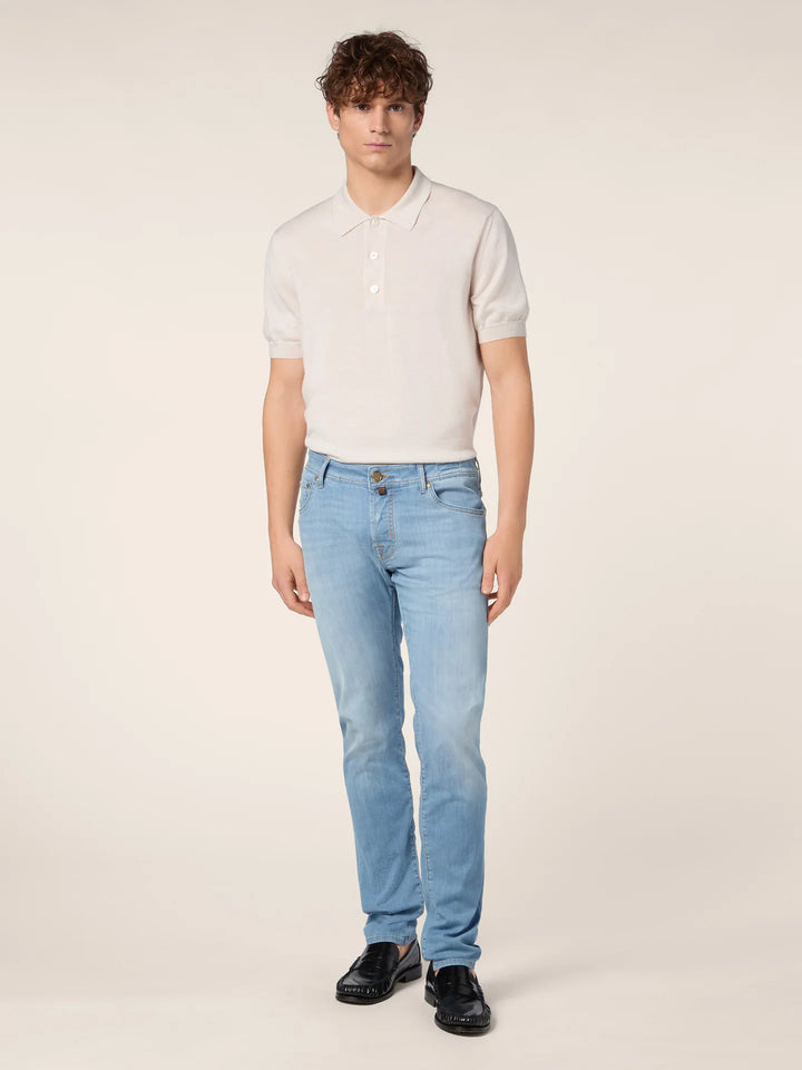 Jacob Cohën Nick Super Slim-Fit Jeans – Lichtblauw-90% Katoen<br />8%Polyester<br />2%Elastaan<br />-HEREN BROEKEN-Blauw