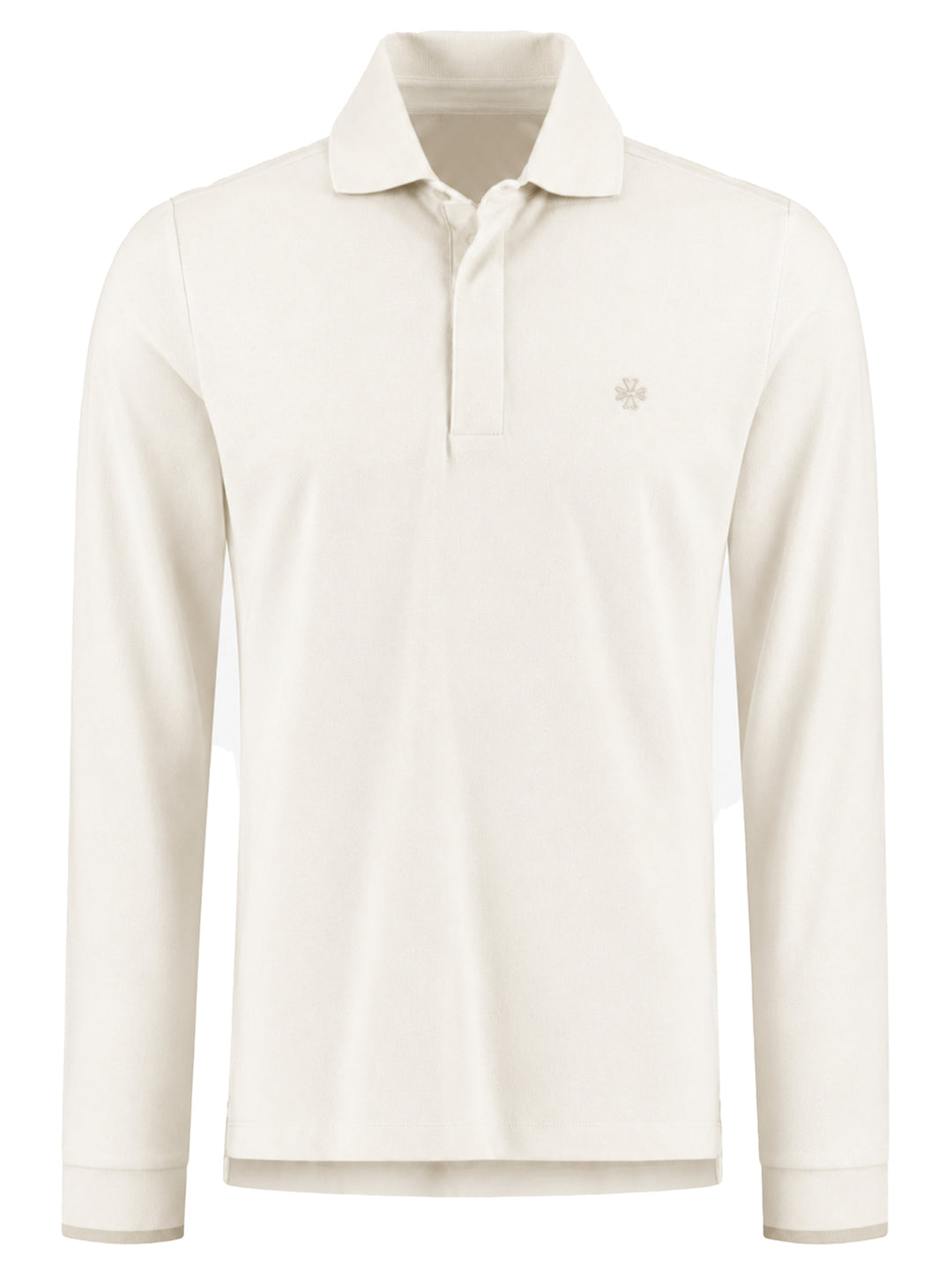 Jacob Cohën Polo met Lange Mouwen – Beige-100% katoen-HEREN POLO'S & T-SHIRTS-Beige