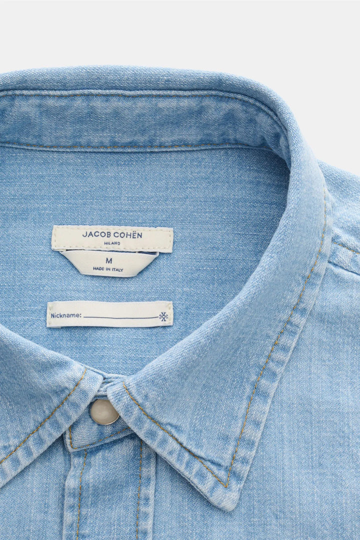 Jacob Cohën Shirt – Blauw-100% katoen-HEREN SHIRTS-Blauw