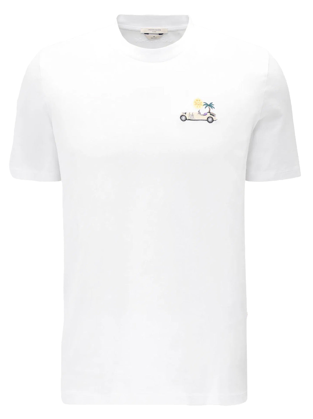 Jacob Cohën T‑shirt – Wit-100% katoen-HEREN POLO'S & T-SHIRTS-Wit