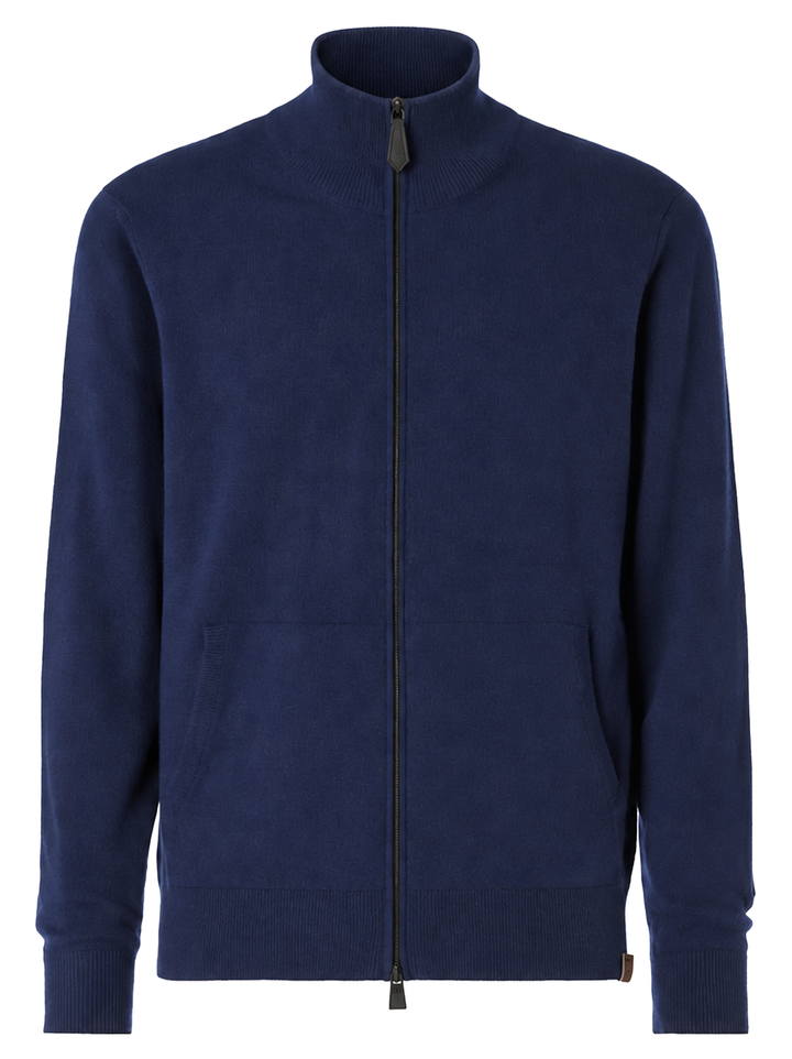 Jacob Cohën Wol Cashmere Vest – Blauw-90% wol, 10% kasjmier-HEREN TRUIEN & VESTEN-Blauw