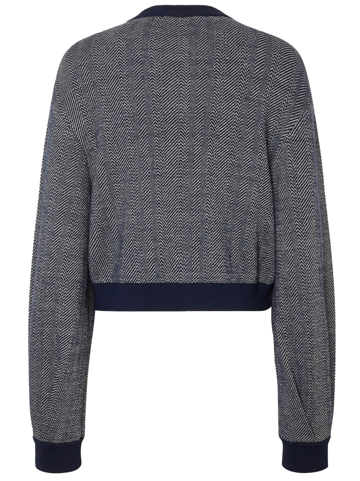 Jacob Cohen wol-linnen vestje-61% Wool<br />39% Linnen-DAMES TRUIEN & VESTEN-Blauw