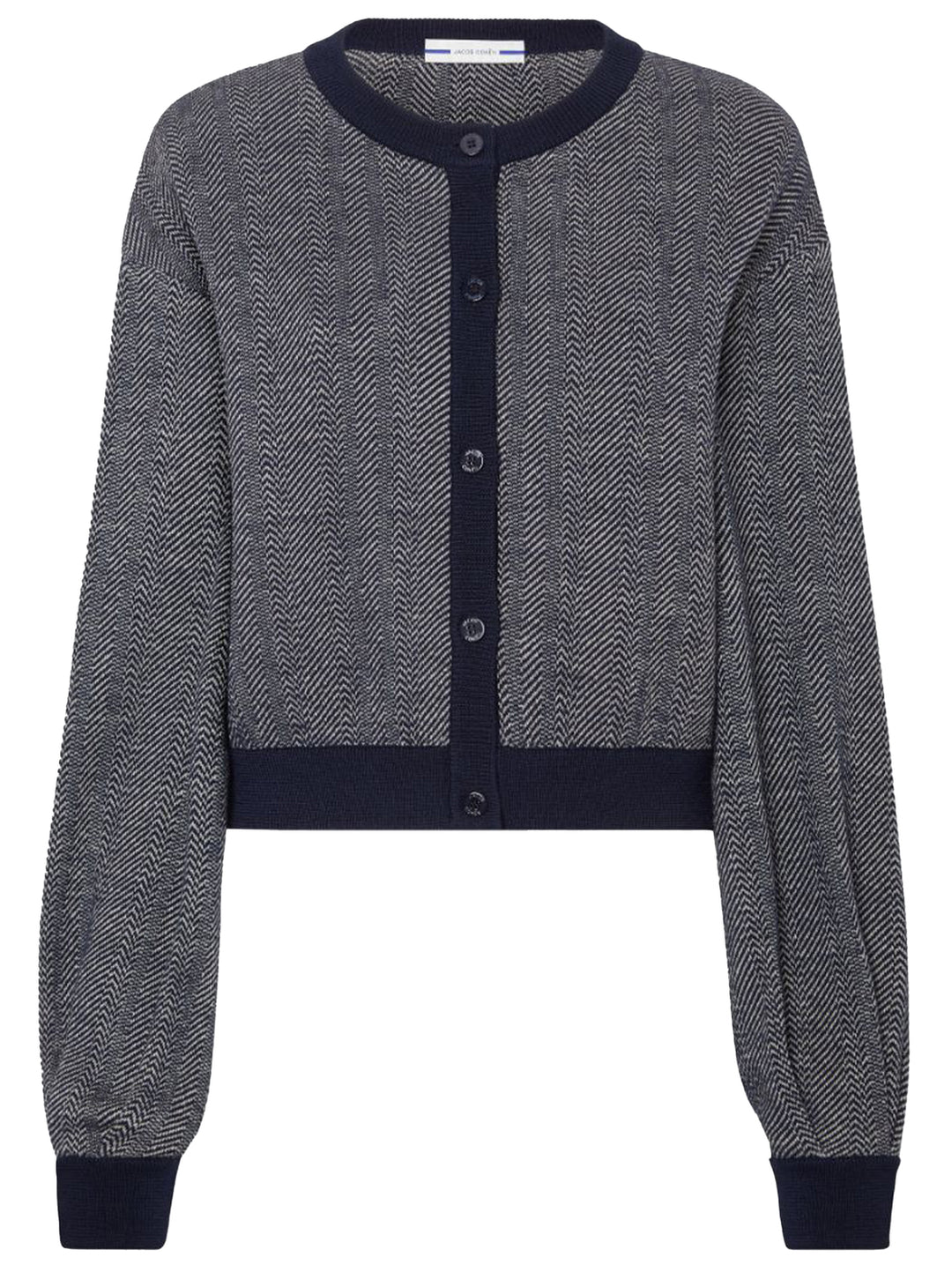 Jacob Cohen wol-linnen vestje-61% Wool<br />39% Linnen-DAMES TRUIEN & VESTEN-Blauw