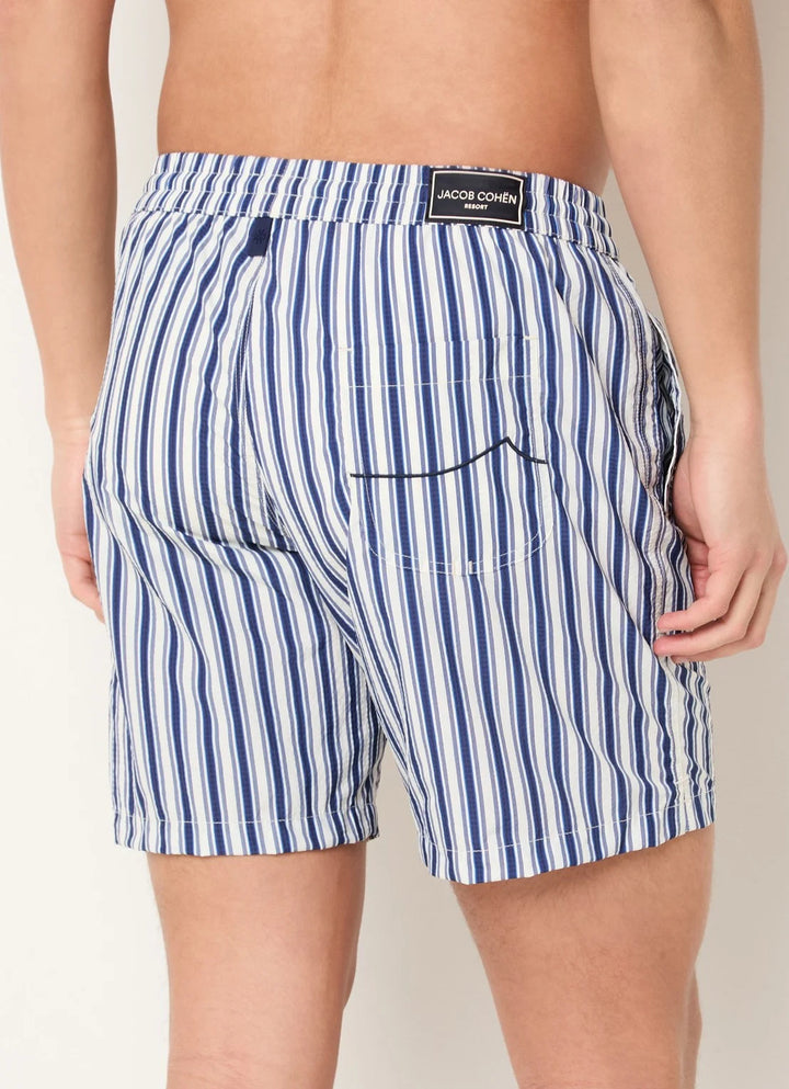 Jacob Cohën Zwembroek – Blauw-63% polyester 37% polyamide-HEREN BROEKEN-Blauw