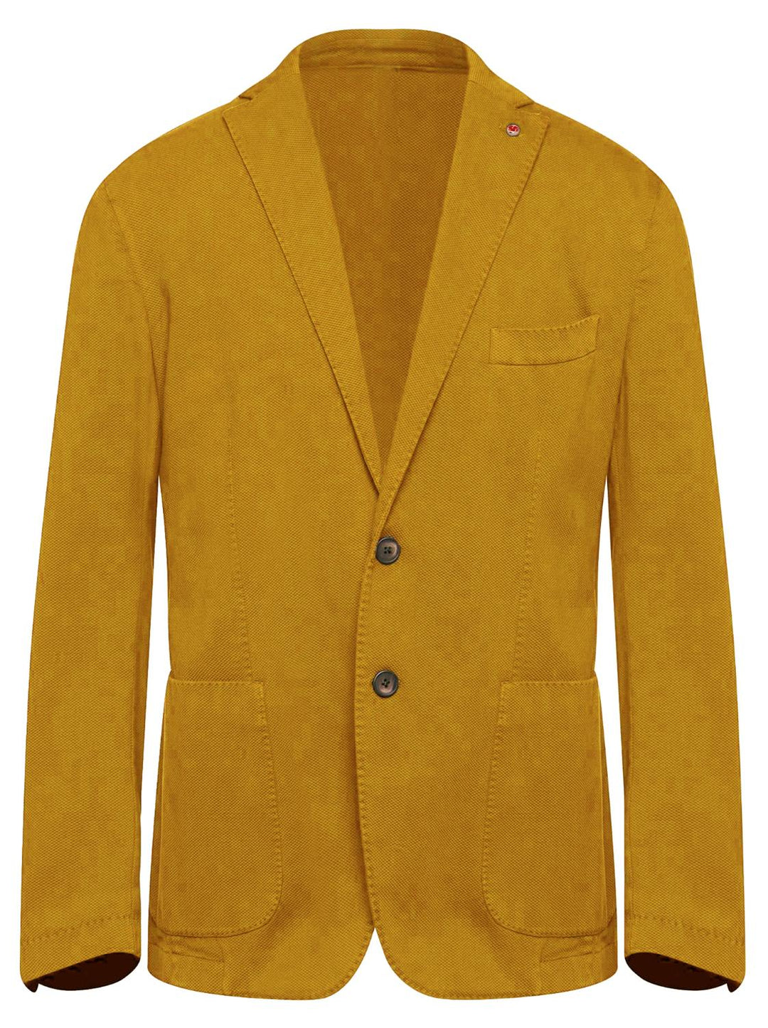 Jerry Key colbert geel-97% katoen, 3% elasthaan-HEREN PAKKEN & COLBERTS-Geel