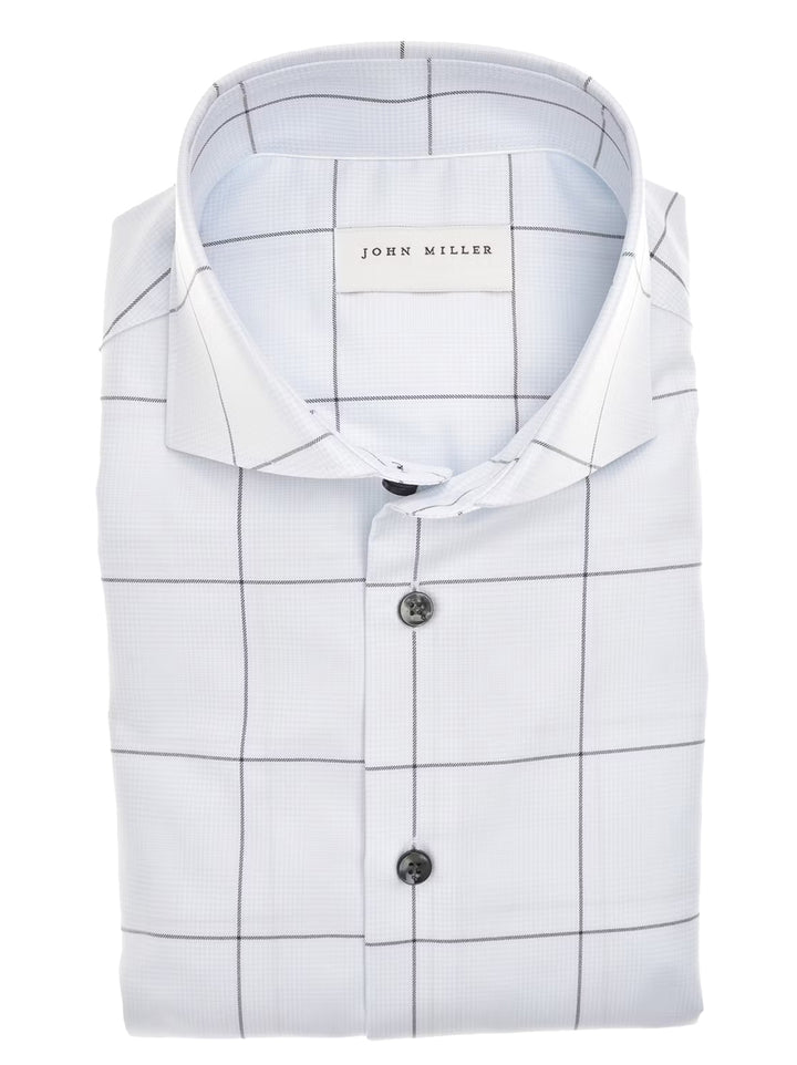 John Miller Business Shirt Blauw-100% katoen-HEREN SHIRTS-Blauw