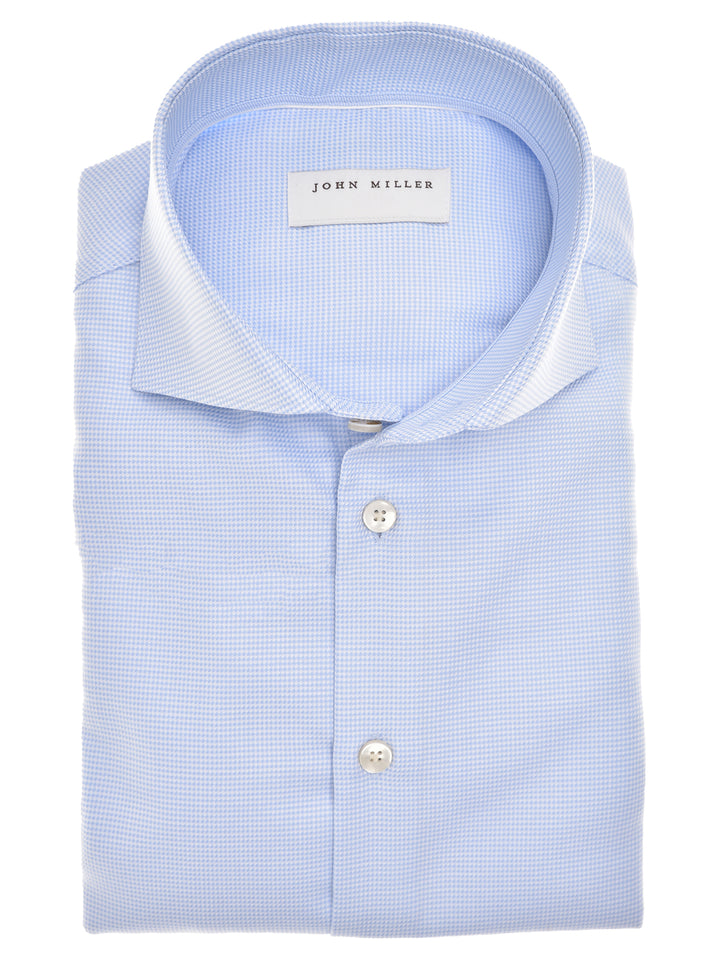 John Miller Extra Long Sleeve Business Shirt-100% katoen-HEREN SHIRTS-Blauw