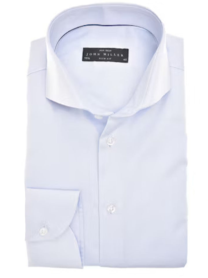 John Miller NOS overhemd slim fit -100% katoen-HEREN SHIRTS-Blauw