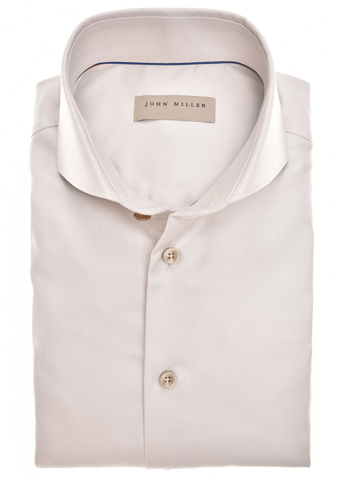 John Miller overhemd slim fit-100% katoen-HEREN SHIRTS-Beige