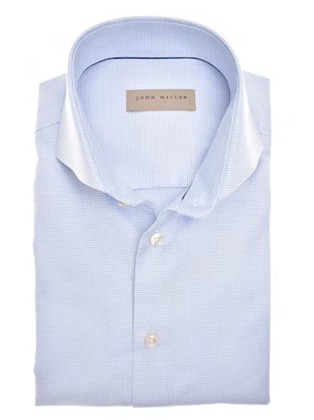 John Miller overhemd tailored fit extra lange mouw-100% katoen<br />-HEREN SHIRTS-Blauw