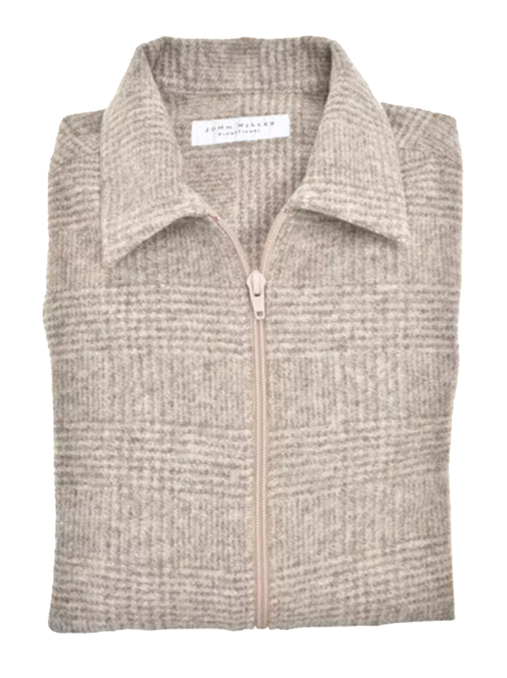 John Miller overshirt-54% polyamide, 24% wol, 22% polyester-HEREN SHIRTS-Bruin