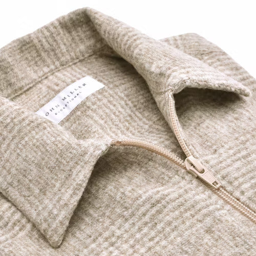 John Miller overshirt-54% polyamide, 24% wol, 22% polyester-HEREN SHIRTS-Bruin