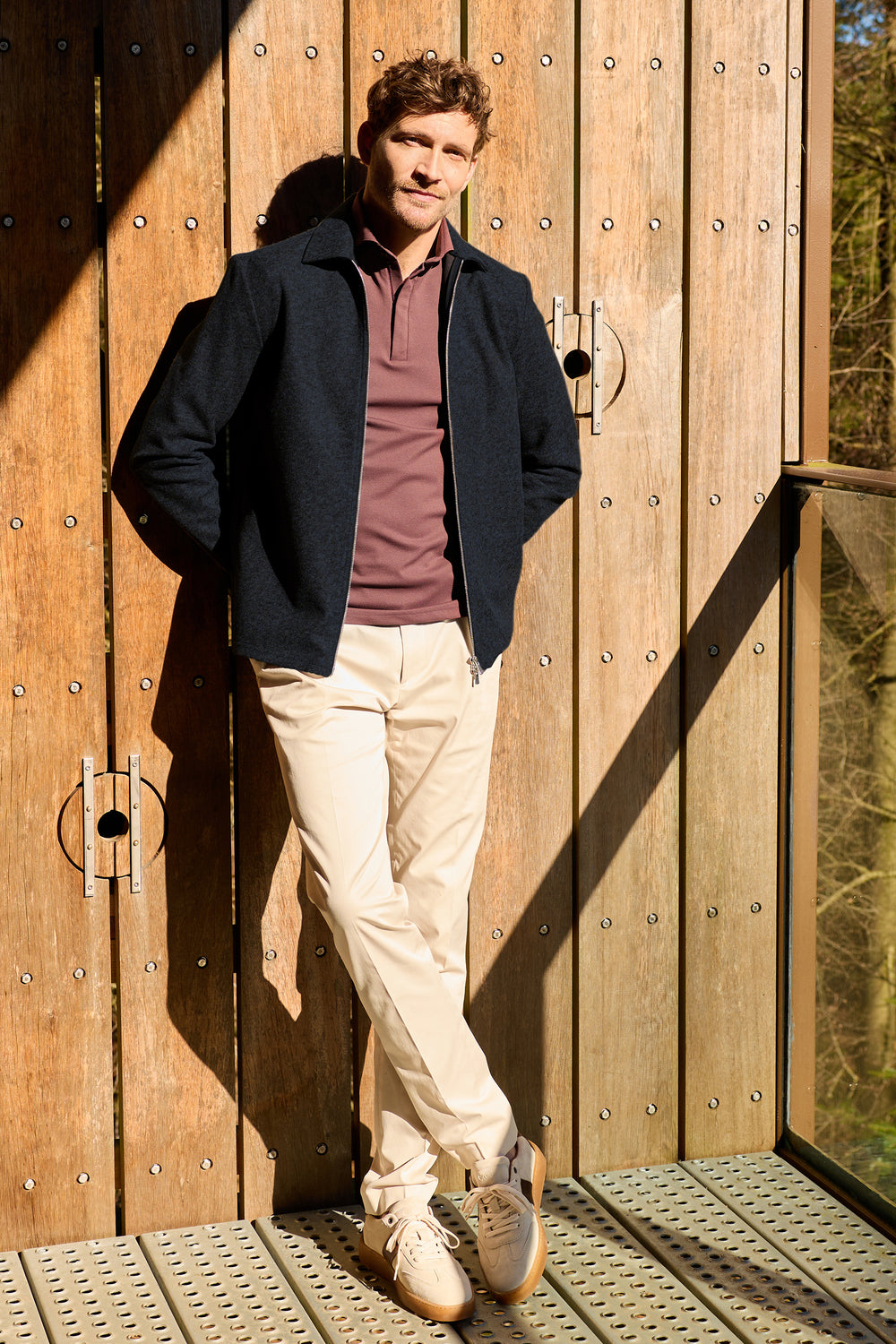 John Miller Overshirt – Blauw-48% polyester, 36% polyacryl, 16% wol-HEREN SHIRTS-Blauw