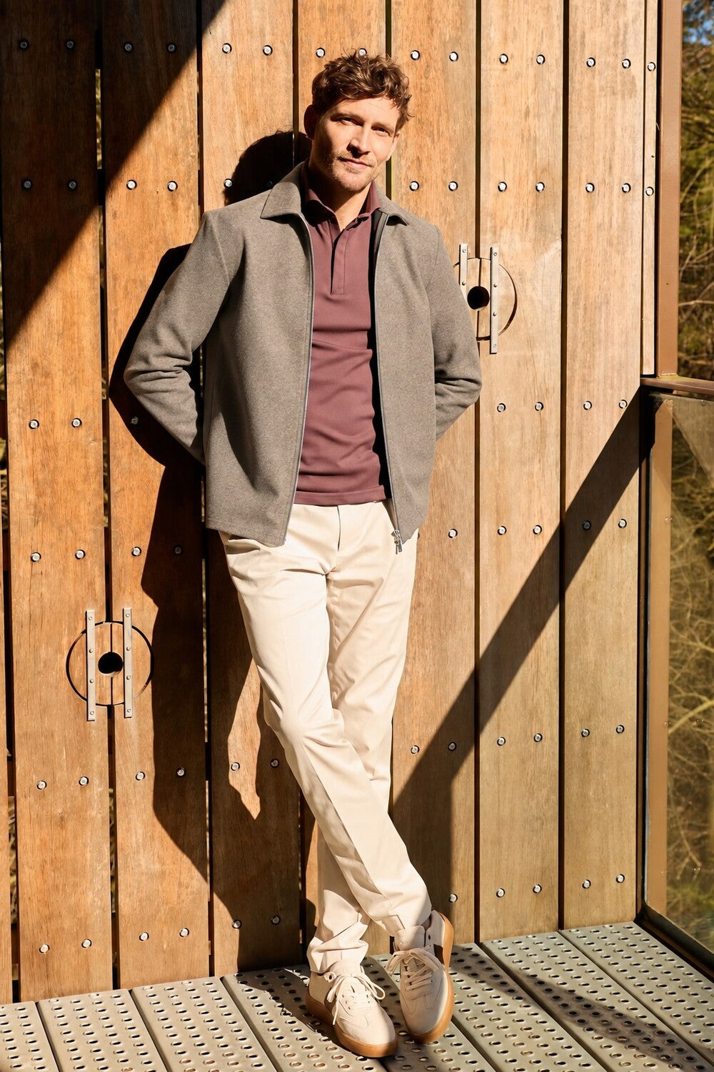 John Miller Overshirt – Bruin-48% polyester, 36% polyacryl, 16% wol-HEREN SHIRTS-Bruin