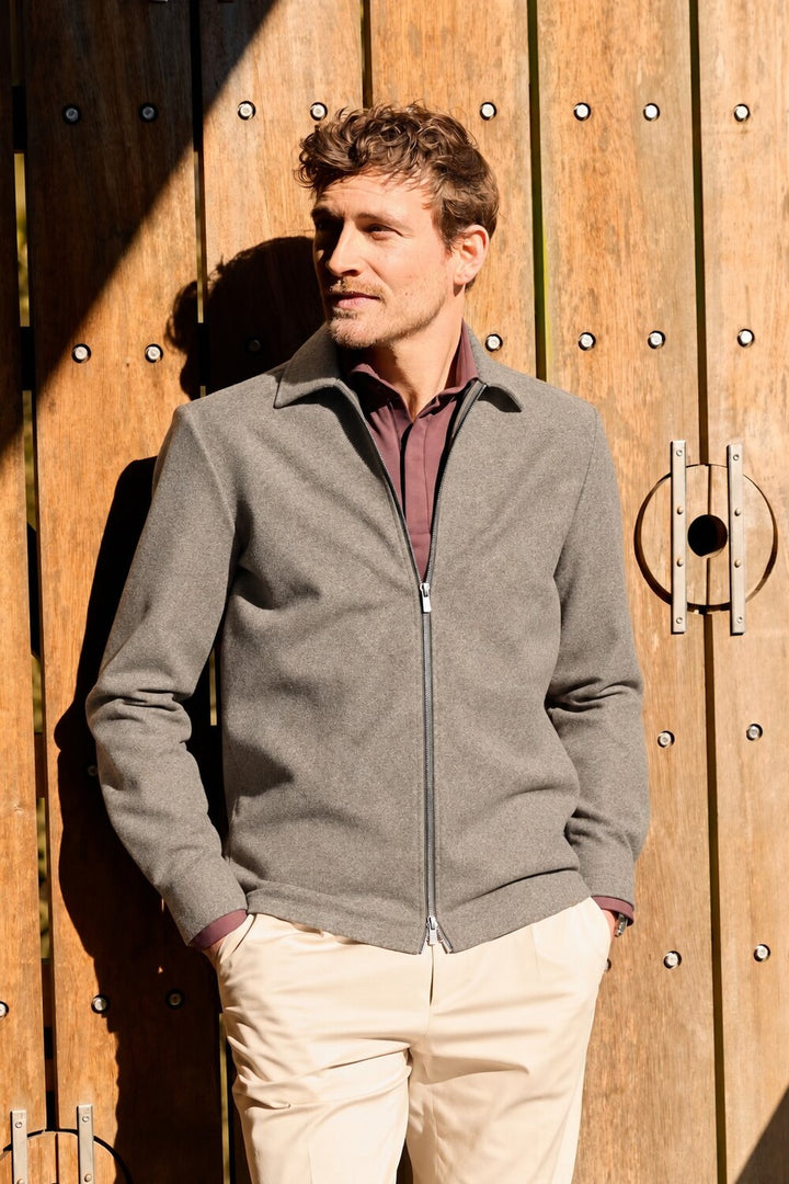 John Miller Overshirt – Bruin-48% polyester, 36% polyacryl, 16% wol-HEREN SHIRTS-Bruin
