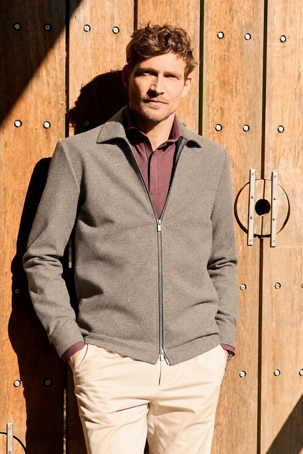John Miller Overshirt – Bruin-48% polyester, 36% polyacryl, 16% wol-HEREN SHIRTS-Bruin