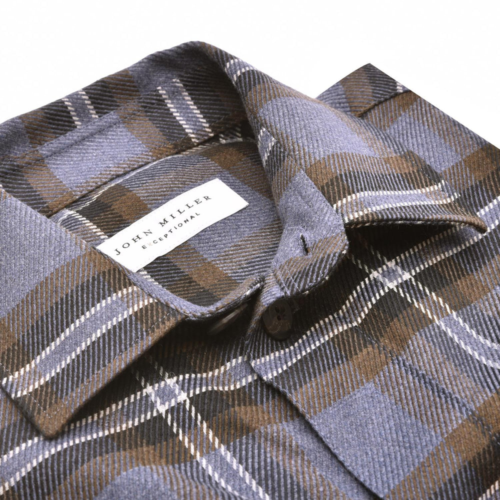 John Miller overshirt-HEREN SHIRTS-Blauw