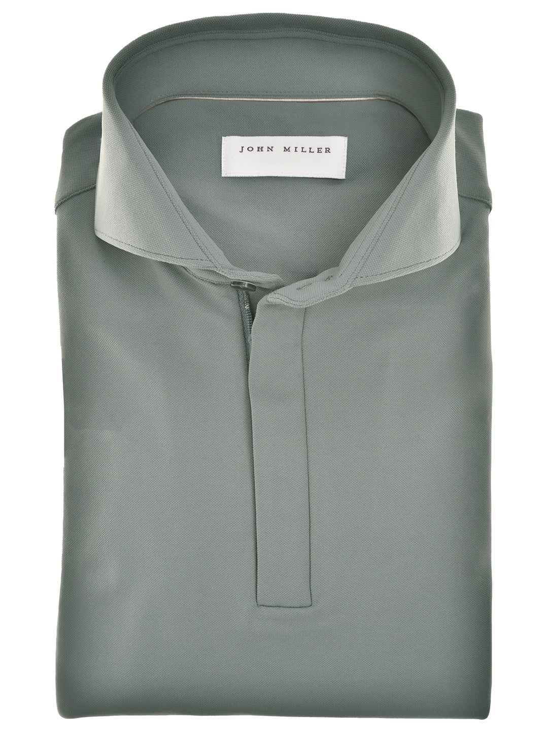 John Miller Polo Lange Mouw – Grijs-89% polyamide, 11% elasthaan-HEREN POLO'S & T-SHIRTS-Grijs