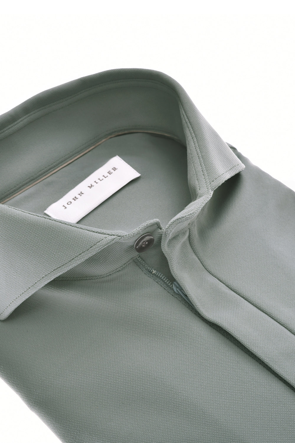 John Miller Polo Lange Mouw – Grijs-89% polyamide, 11% elasthaan-HEREN POLO'S & T-SHIRTS-Grijs