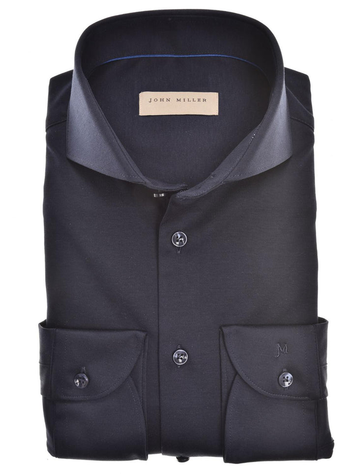 John Miller shirt Slim fit-100% katoen-HEREN SHIRTS-Blauw
