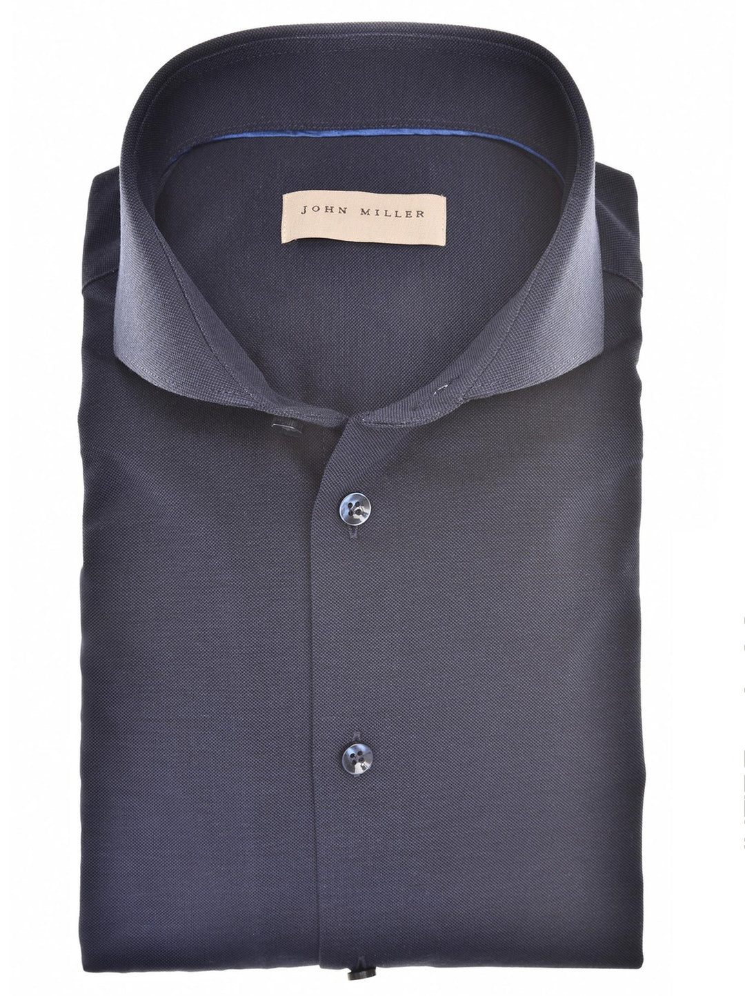 John Miller shirt slim fit blauw-100% Katoen-HEREN SHIRTS-Blauw