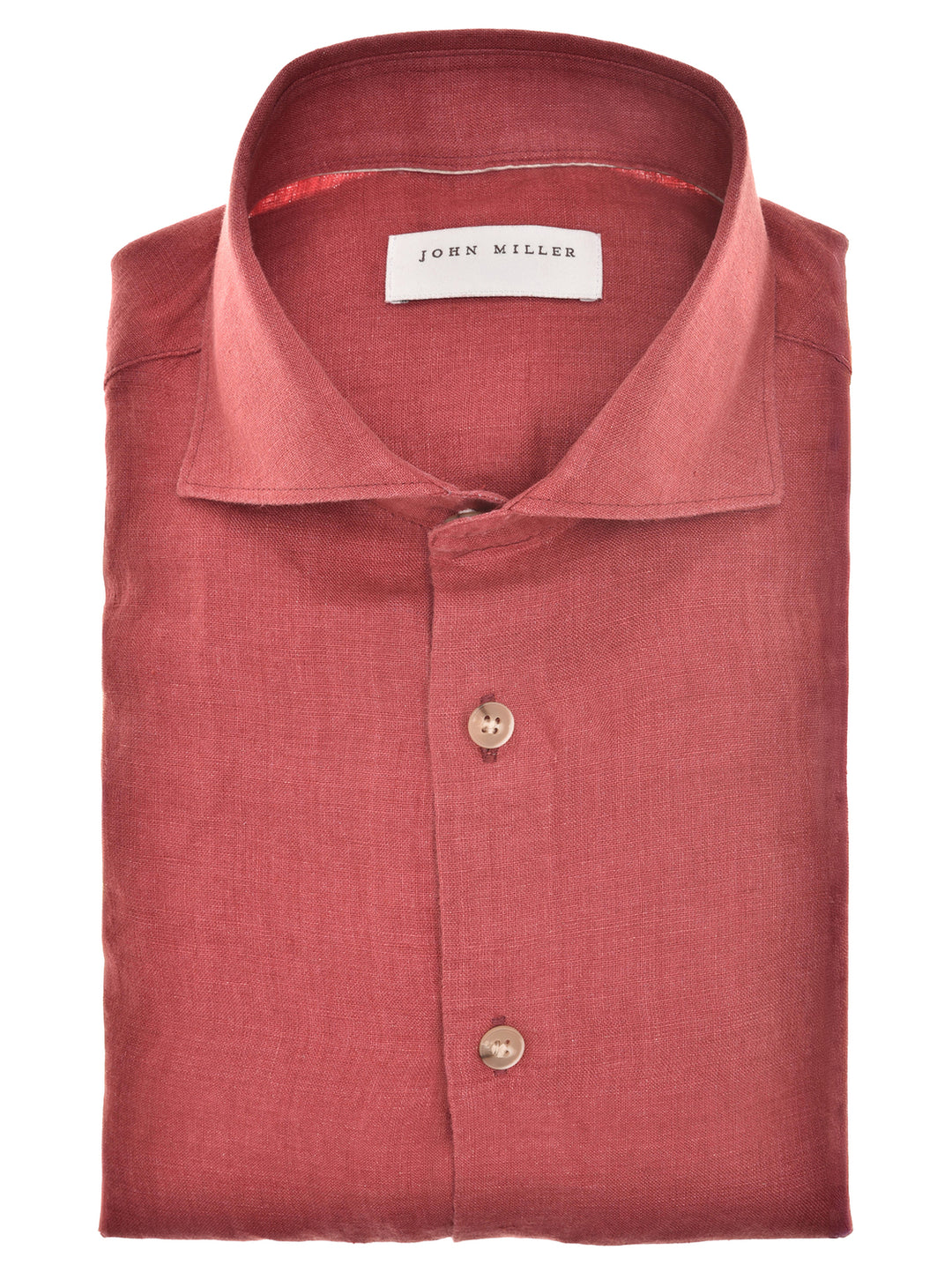John Miller Shirt Slim Fit – Rood-100% linnen-HEREN SHIRTS-Rood