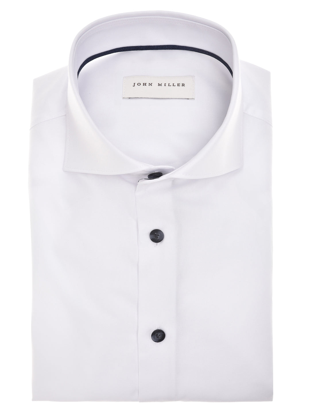 John Miller Shirt Slim Fit – Wit-100% katoen-HEREN SHIRTS-Wit