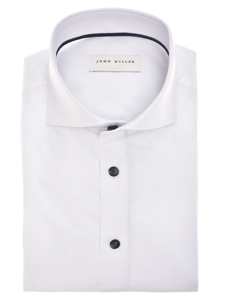John Miller Shirt Slim Fit – Wit-100% katoen-HEREN SHIRTS-Wit