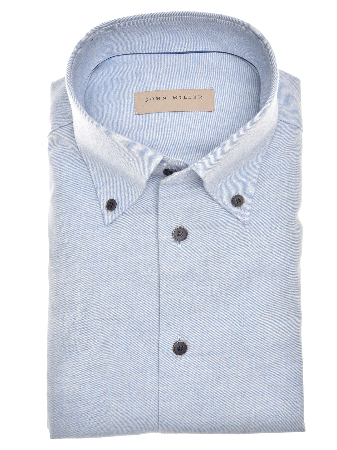 John Miller Slim Fit-100% katoen-HEREN SHIRTS-Blauw