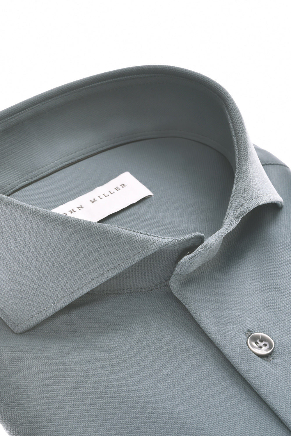 John Miller Slim Fit – Blauw-89% polyamide, 11% elastaan-HEREN SHIRTS-Blauw