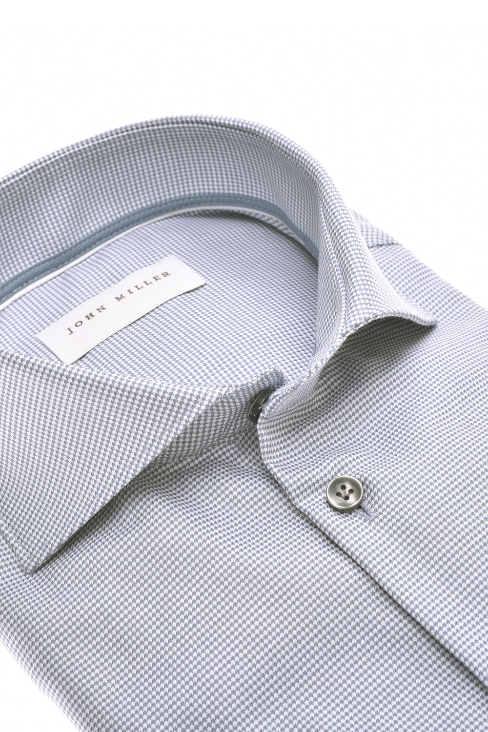 John Miller Slim Fit Business Shirt – Blauw-100% katoen-HEREN SHIRTS-Blauw