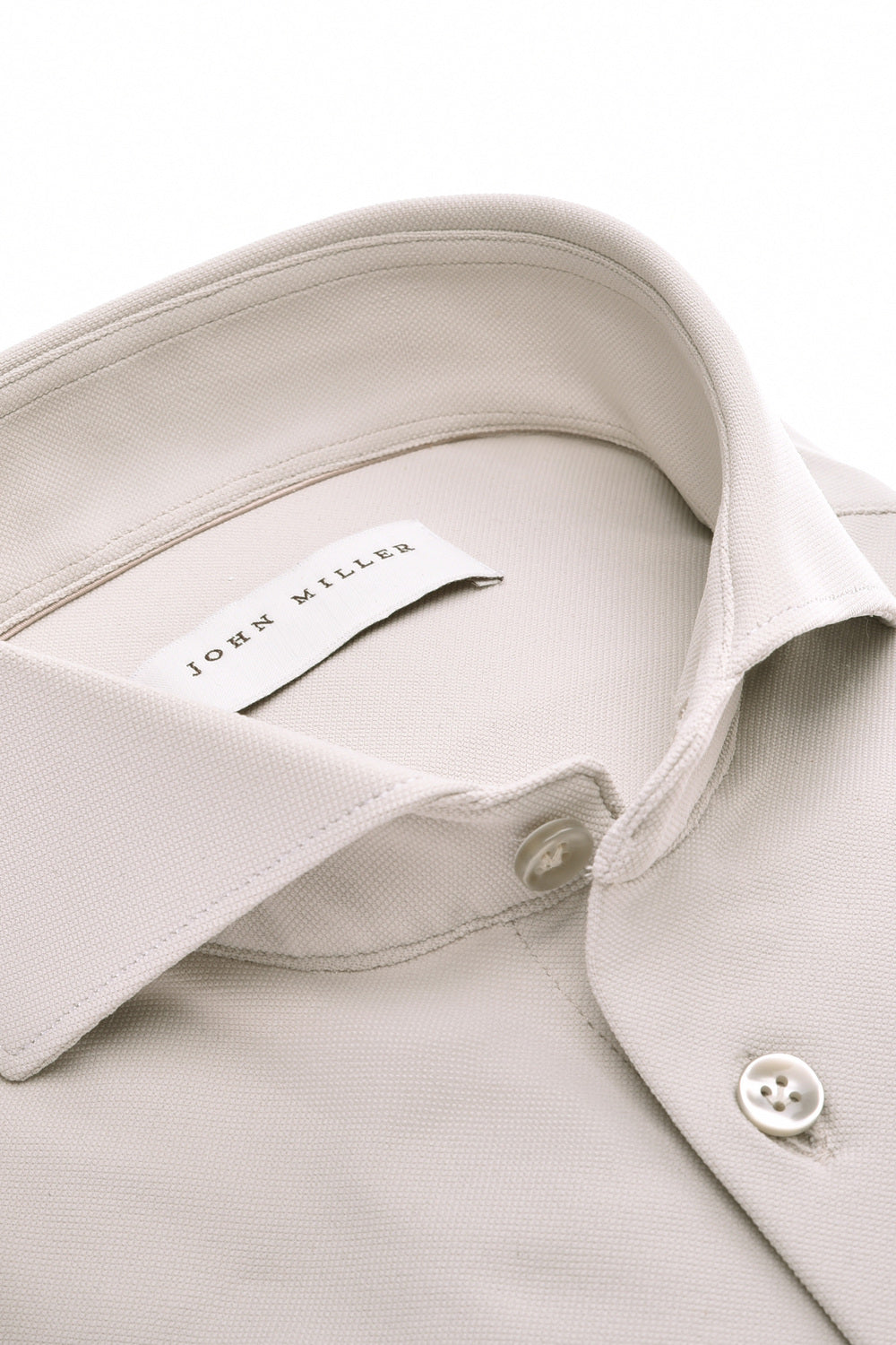 John Miller Slim Fit – Grijs-89% polyamide, 11% elastaan-HEREN SHIRTS-Grijs